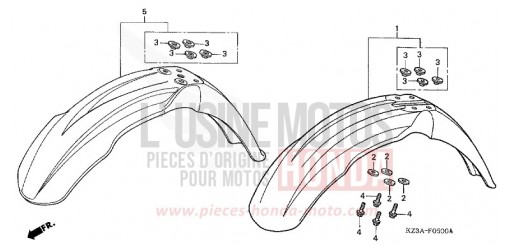 FRONT FENDER CR125R2 de 2002